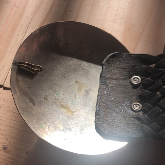 Genuine Woven Leather Vintage Western Belt M - Picture 4 of 4